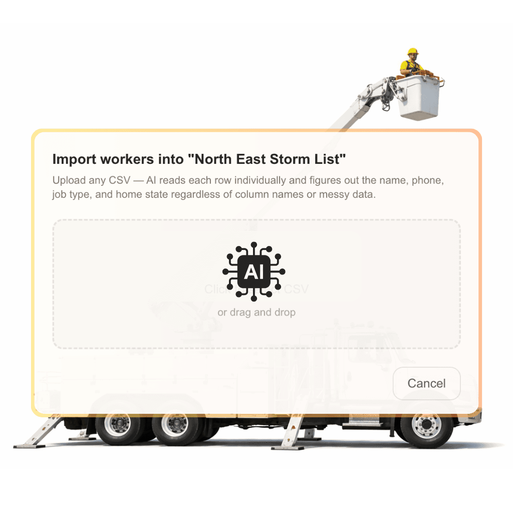 AI import dashboard preview
